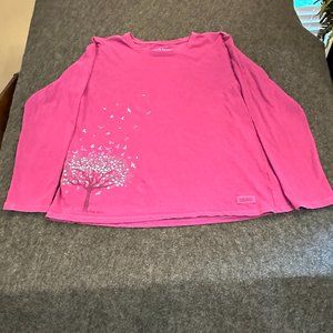 Womens Life is Good Long sleeve Shirt Size Large D23